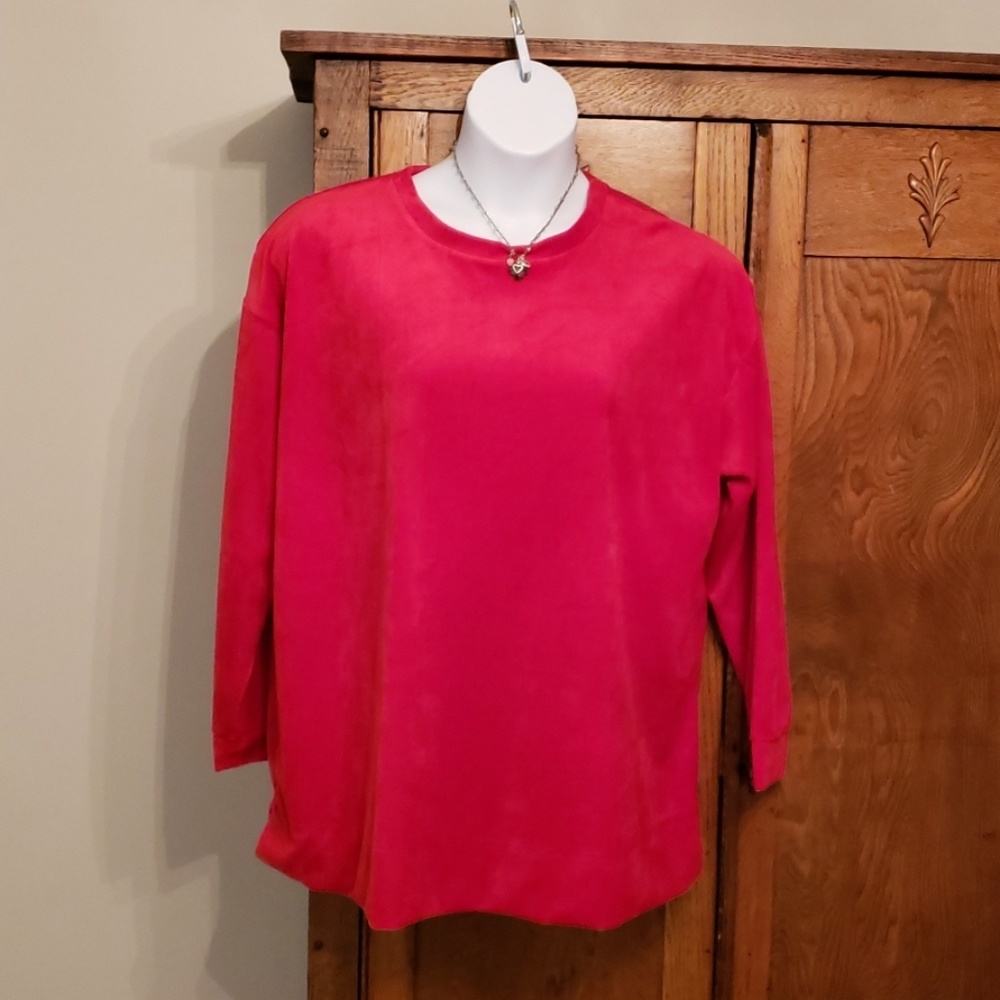 NWOT Red velvet tunic size 18/20